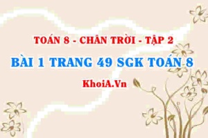 Bài 1 trang 49 Toán 8 Chân trời sáng tạo Tập 2